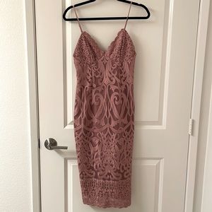 Mauve midi dress